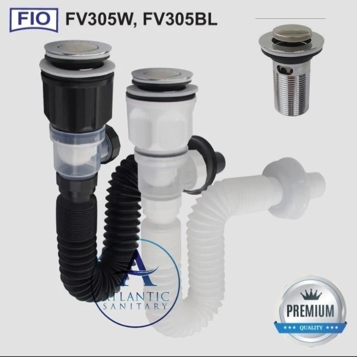 terbaru set sifon & selang flexible wastafel cuci tangan + saringan pembuangan