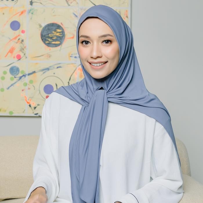 Lozy Hijab - Taqiya Instan Square (Hijab Instan Sport Segiempat Bahan Jersey) Nyaman Panjang Muslim