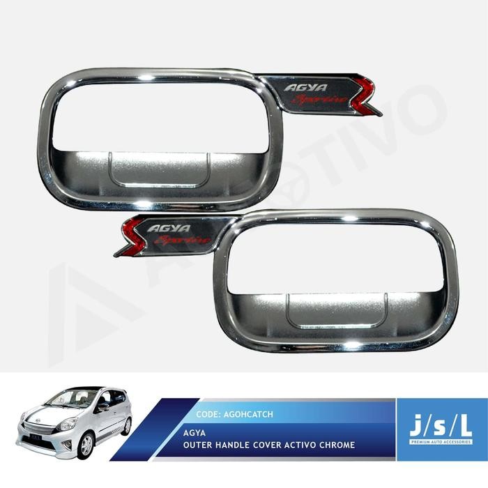 Produk Baru Toyota Agya Outer Handle Cover Activo Chrome Aksesoris Pintu