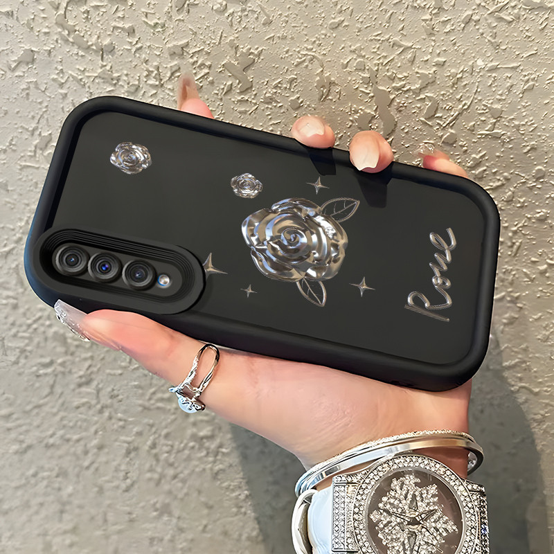 Casing Hp Untuk Samsung Galaxy A50 A50s A30s Case Mawar mewah ponsel Kasing tipis Perlindungan Kesin