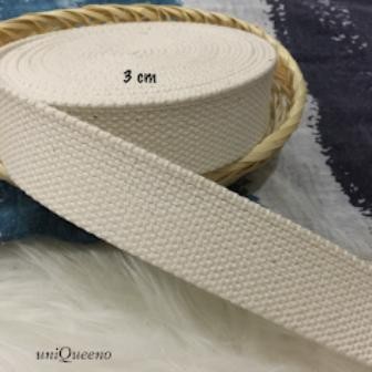 

New Webbing Katun 3 cm Broken White