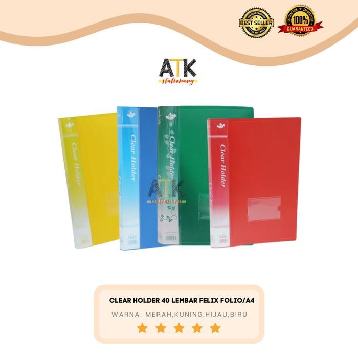 

New Clear Holder 40 Lembar Folio / A4 Felix atk