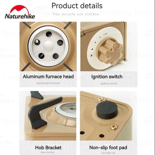 KOMPOR GAS HICOOK MINI CASSETTE PORTABLE CAMPING NATUREHIKE CNH22CJ008