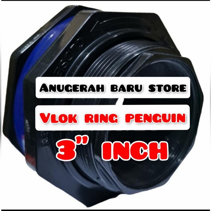 Penguin Vlok Ring Mur Drat Toren 3 Inch Verlop Tangki Air untuk Toren 8000 hingga 11000 Liter