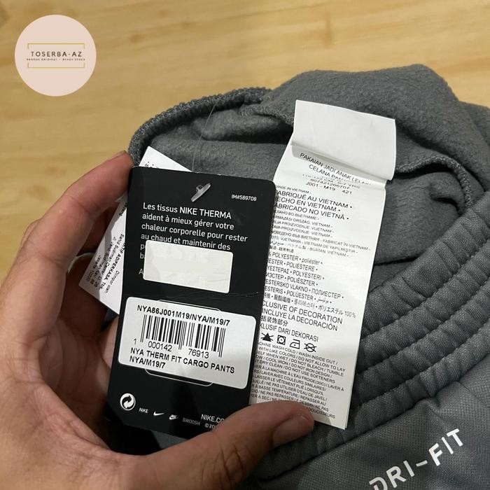 (Allthebest) Nike Celana Panjang Anak NYA Therm Fit Cargo Pants Original Size M & L untuk Usia 5-7