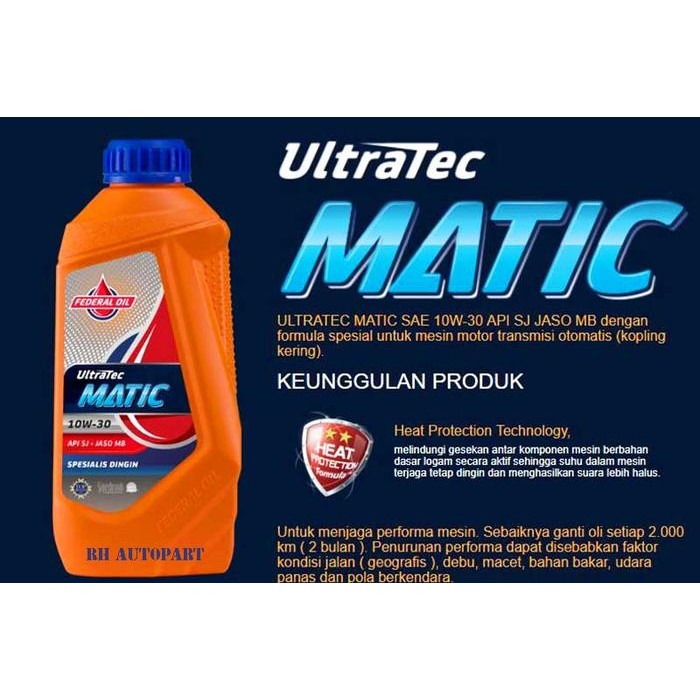 Oli Federal Matic 800ml 10w-30 oli federal matic 0,8L oli honda matic