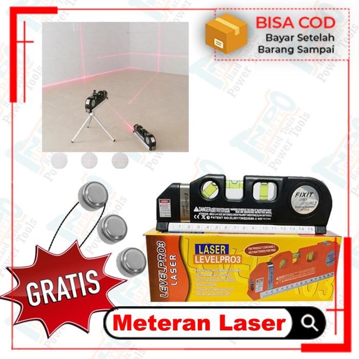 SIAP KIRIM FIXIT LEVELPRO 3 LINE LASER METERAN WATERPASS PRESISI DINDING