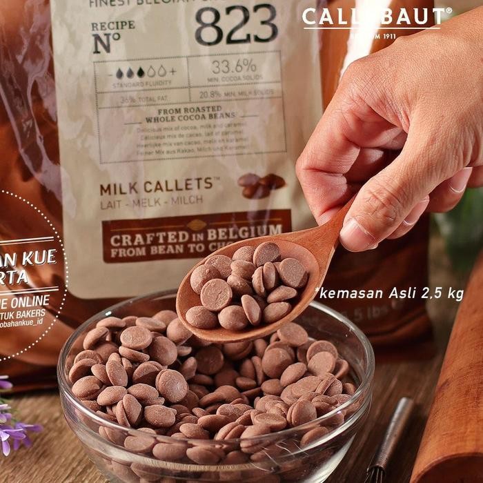 

LEZAT- Callebaut Milk Chocolate Couverture 823 Nv 33,6% 100Gr Cokelat 823Nv Coklat Susu