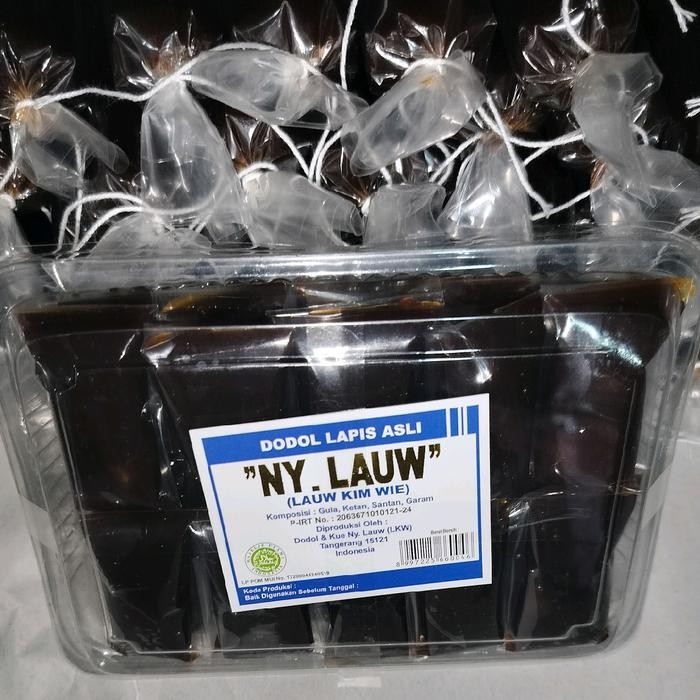 

LEZAT- Dodol Khas Tangerang Ny Lauw Kim Wie 1 Pak Isi 20Pcs Halal