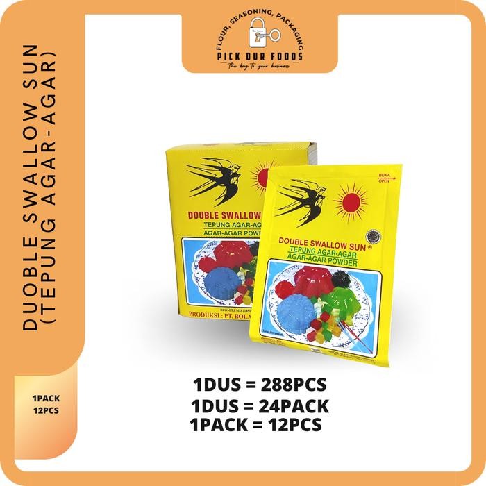 

LEZAT- Agar Agar Swallow Agar Agar Double Swallow Sun Jelly Powder 1 Dus