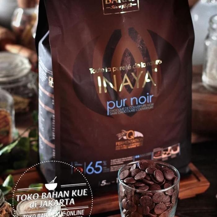 

LEZAT- Cacao Barry Inaya Repack 250Gr 65% Dark Chocolate Couverture Coklat Baking Coin