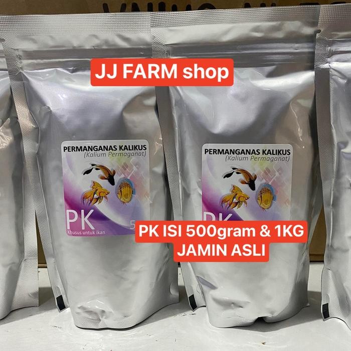 Pk Khusus Obat Ikan 500Gr & 1Kg Permanganas Hias Koi Koki Louhan Asli