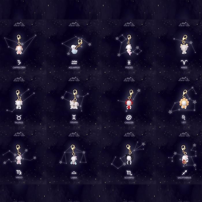 

Zodiac Star Signs Detachable Charm - Jasmine Tease handmade bintang