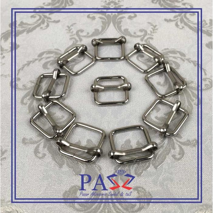 

Ring jalan murah/SRE/ Ring geser/ Ring tas/ Aksesoris tas(15x15x2.5)mm - 100 pcs