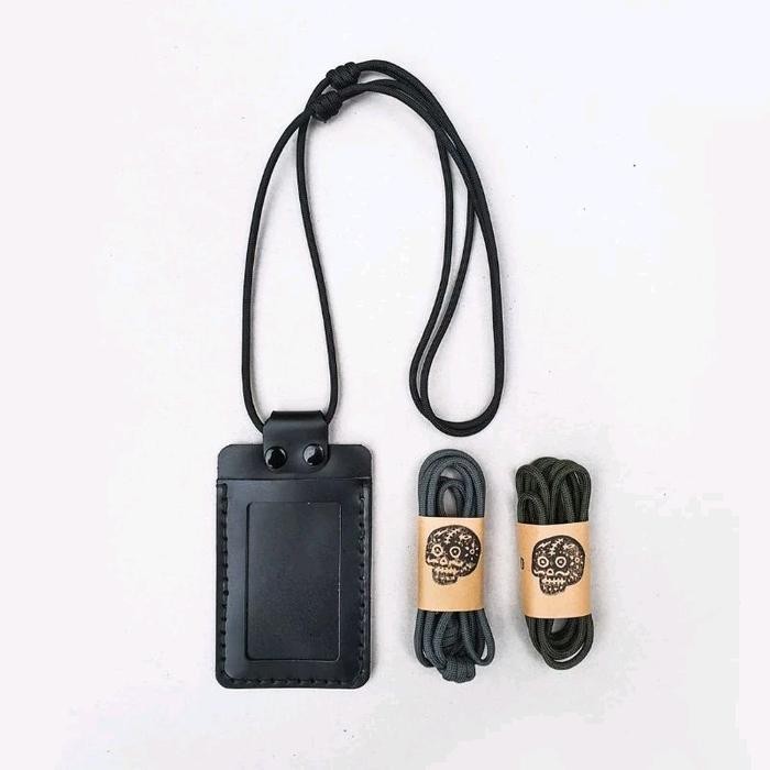 

promo warden bds leather id holder + triple lanyard