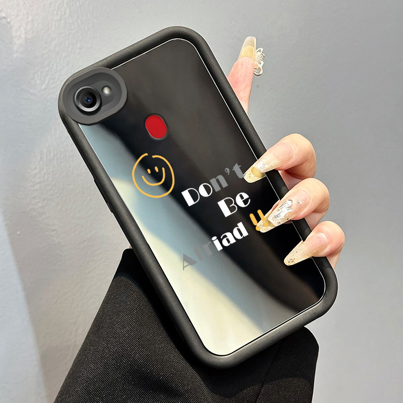 Casing Hp OPPO F5 F7 F5 Youth Case Casing tas emosi senyum pola Kesing HP Cesing cermin Kasing Silik