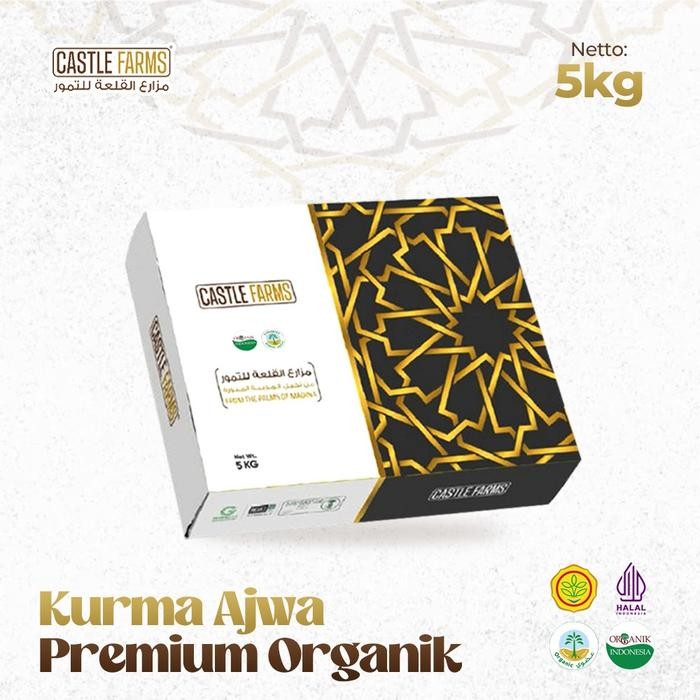 

NATURE- Castle Farms - Kurma Ajwa Organik Premium 5 Kg Kurma Asli Madinah