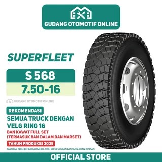 Ban Truk Superfleet S568 750 R16 16 Truck Colt Diesel Canter Ragasa 7.50 R16 Garansi Sailun