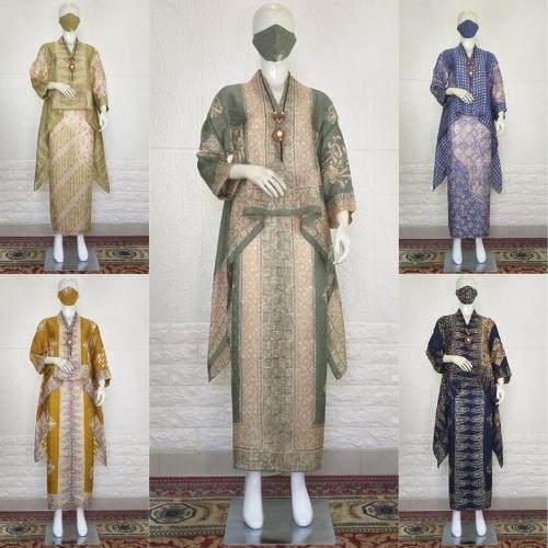 Setelan Batik Wanita Viscose Set Rok Blouse Modern Viscose Semi Sutra