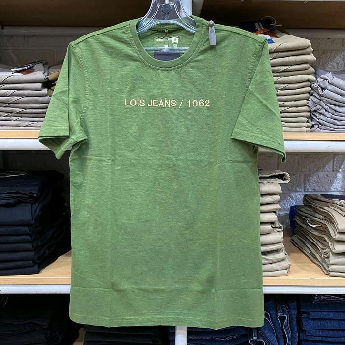 Lois Kaos Oblong Pria Regular Fit Original Brand Lois