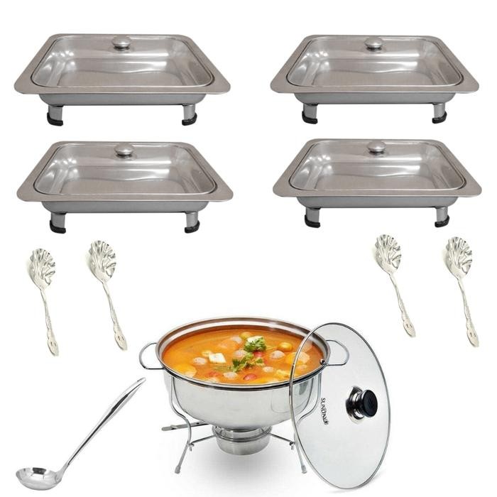 Tersedia Prasmanan Set Premium Paket Lengkap 10 In 1 - Alat Makan Buffet