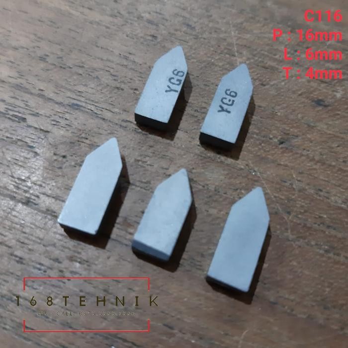 Paling Baik Mata Widia C116 / Carbide Tip Yg6 C116 Box / Betel Widia Yg-6 C116 Terlariss !!