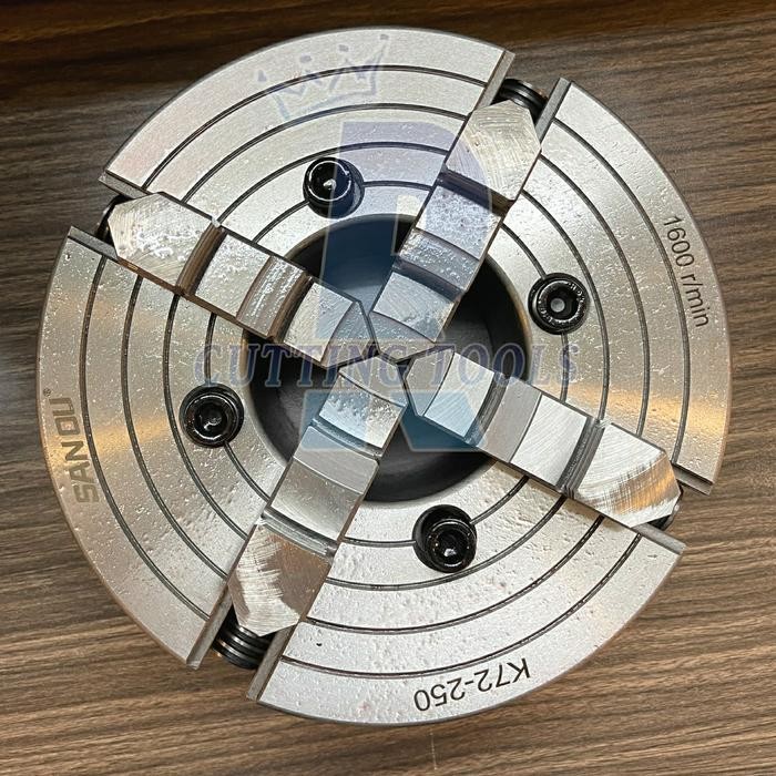 Terbatas Chuck Bubut K72 10In Sanou - Claw Bubut Sanou 10In Kaki 4 -Chuck Lathe Terlariss 