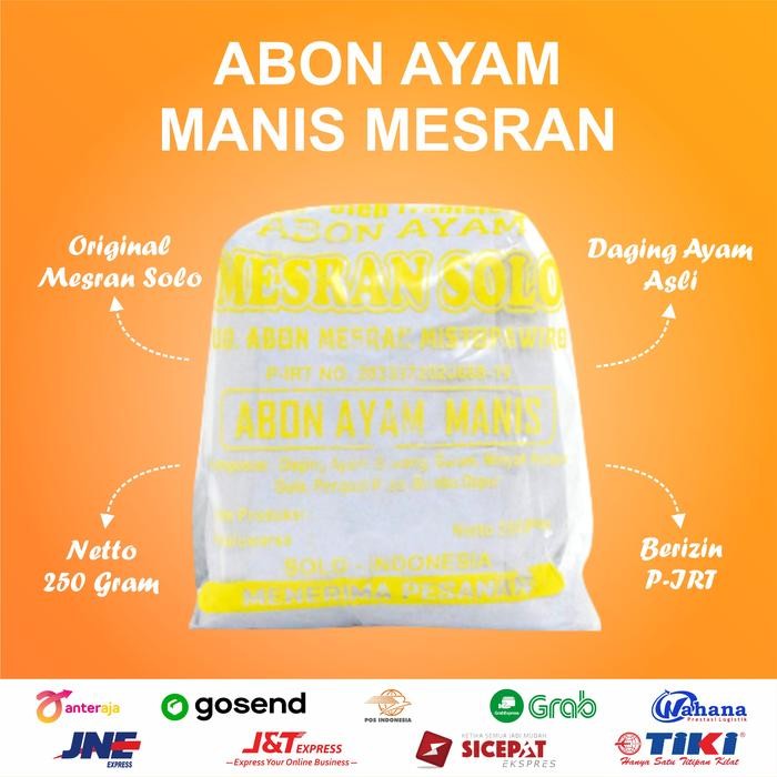 

ASLI Abon Ayam Mesran Rasa Manis Oleh oleh Khas Solo READY STOCK