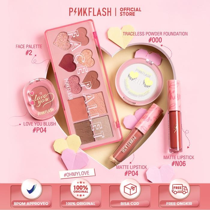 

[Official] PINKFLASH 5PCS Face Makeup Set Valentine's Day Long-lasting Palet Eyeshadow + Blush +