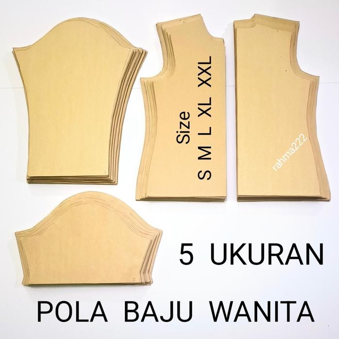 

POLA BAJU WANITA / POLA DASAR 5 UKURAN