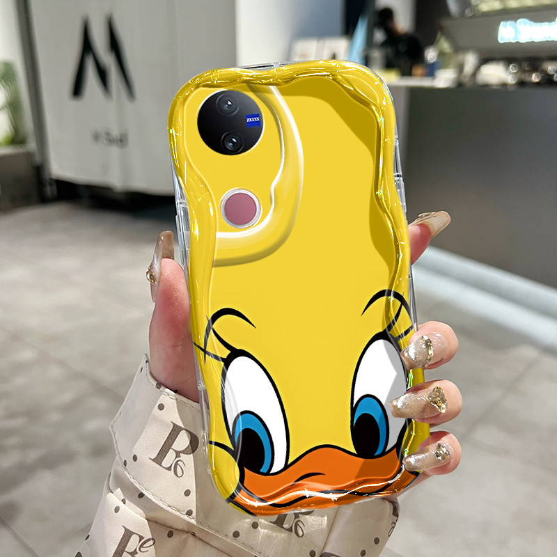 Casing Hp Untuk VIVO V50 5G V50E 5G V50 Lite 4G V50 Lite 5G Case Casing Mata bebek kuning kecil pole