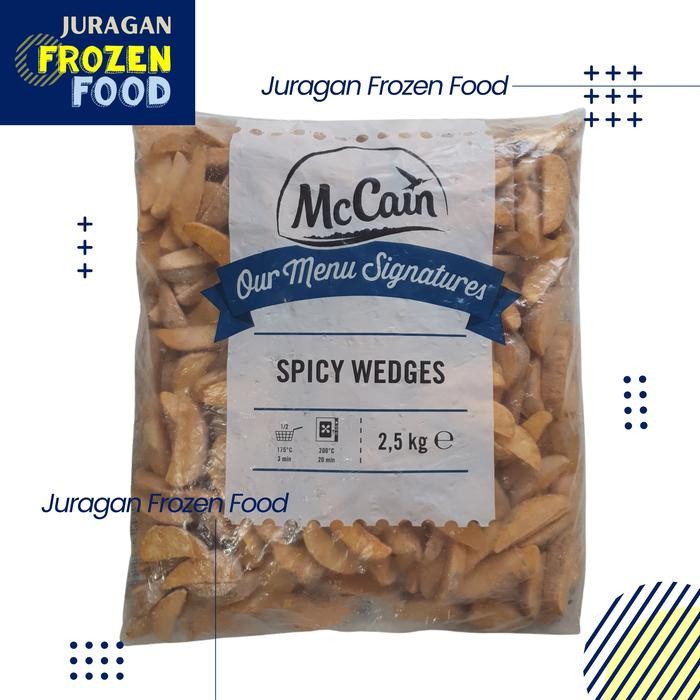 

LUXEHEALTH- Mccain Spicy Wedges / 1 Pack 2.5 Kg / Kentang Goreng Frozen Import Premium Beku