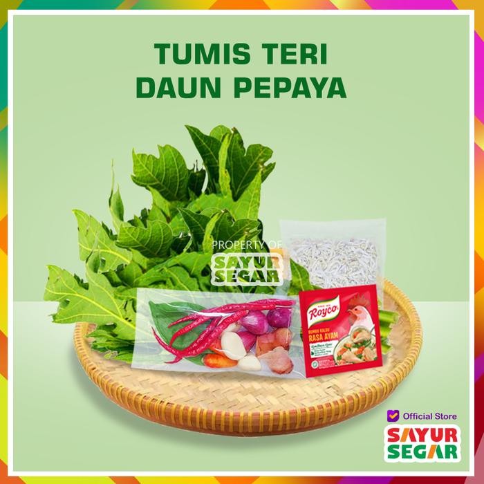 

LUXEHEALTH- Paket Tumis Teri Daun Pepaya Pahit [1 Pack] Siap Masak - Ready To Cook