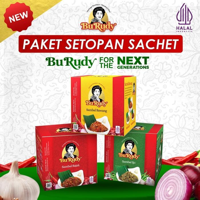 

Paket Sambal Setopan Sachet Bu Rudy Isi 3 Varian: Bawang, Bajak, Ijo Asli Surabaya