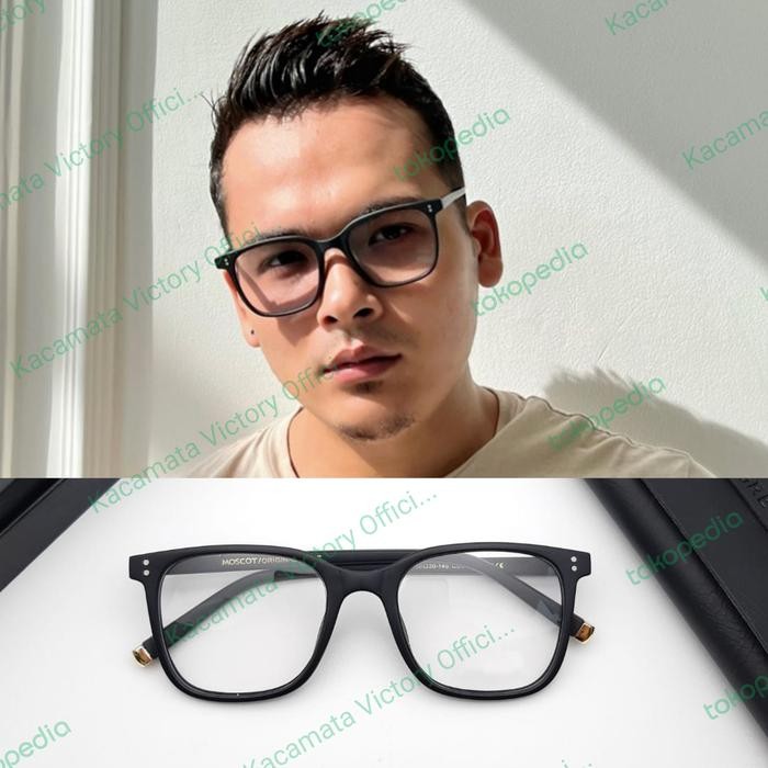 Frame Kacamata Pria Kotak Besar Free Minus Anti Radiasi - Trvs