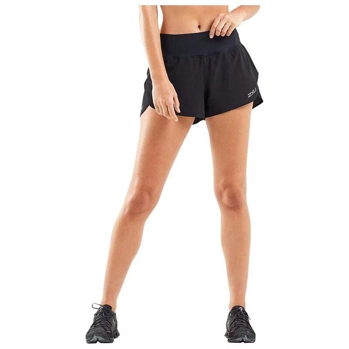 2XU Women XVENT 3 Inch Layer Short/BLK/Silver Reflective/ ORI