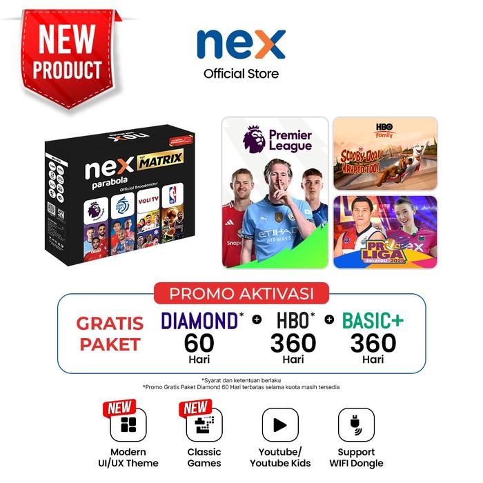 Siap Kirim Nex Parabola Receiver Tv Digital Tipe Matrix Original