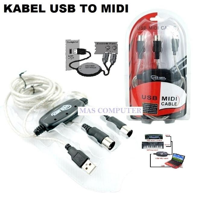 Sale Kabel USB MIDI Kabel Converter USB to MIDI Original