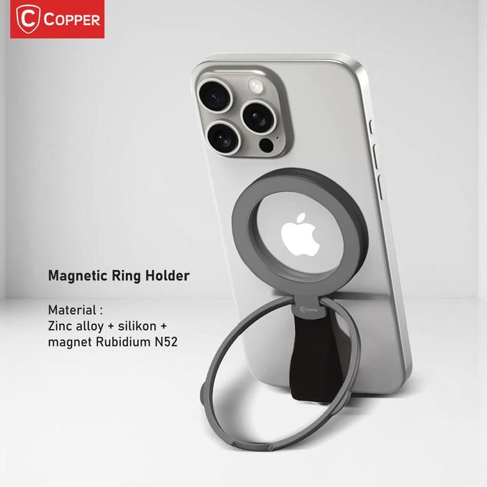 

Ready Copper Magnetic Ring Holder Phone Stand Cincin Magnetik