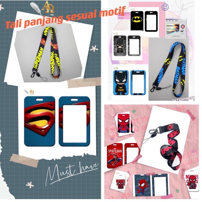 

Ready Card Holder Tali Motif Super Heroes Cool Tempat Kartu Unik