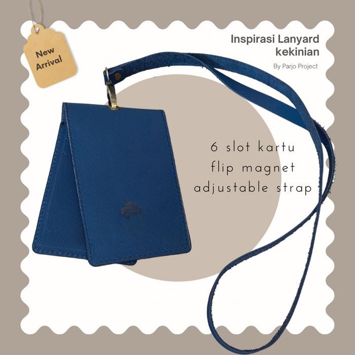 

Ready Double Flip Id Card Holder Magnet Premium Name Tag Lanyard