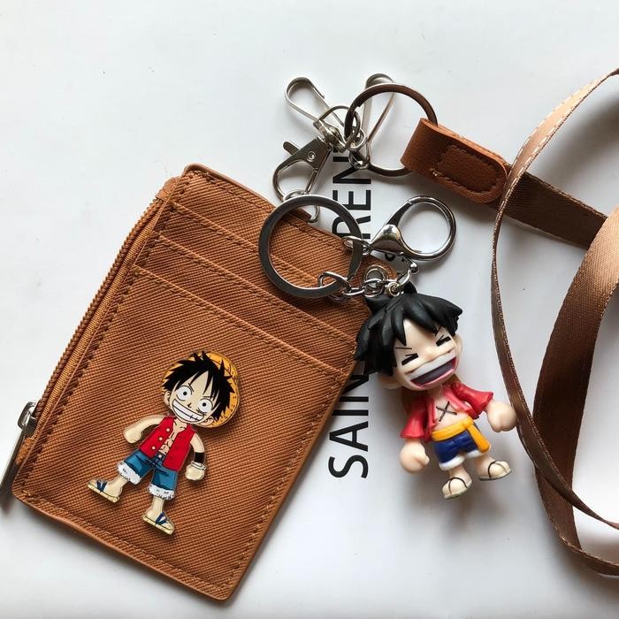 

Ready Id Card Holder One Piece Dompet Kartu 5 Slot Lanyard Name Tag Unik