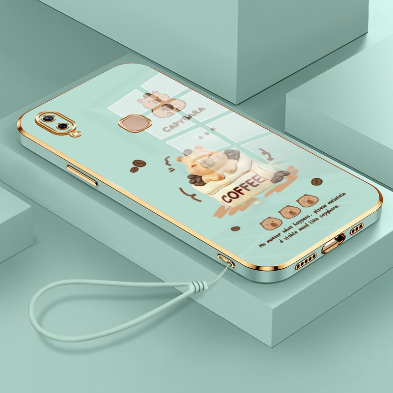 Casing Hp Untuk VIVO Y85 V9 Pro V9 Youth Y81 Y81i Y83 Y71 Y71i Z1i Z3x Case Casing pola Kopi dan kue