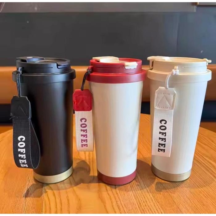 tumbler Kopi Kenangan Sedotan Keramik Liner 530ml Botol Minum Botol Stainless 316 Portable Tumbler