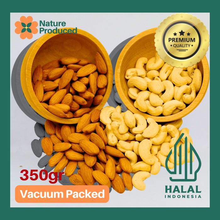 

[Nature Produced] Almond Cashew Roasted Kacang Almond Mete Panggang Tanpa Garam Snack Camilian Alami