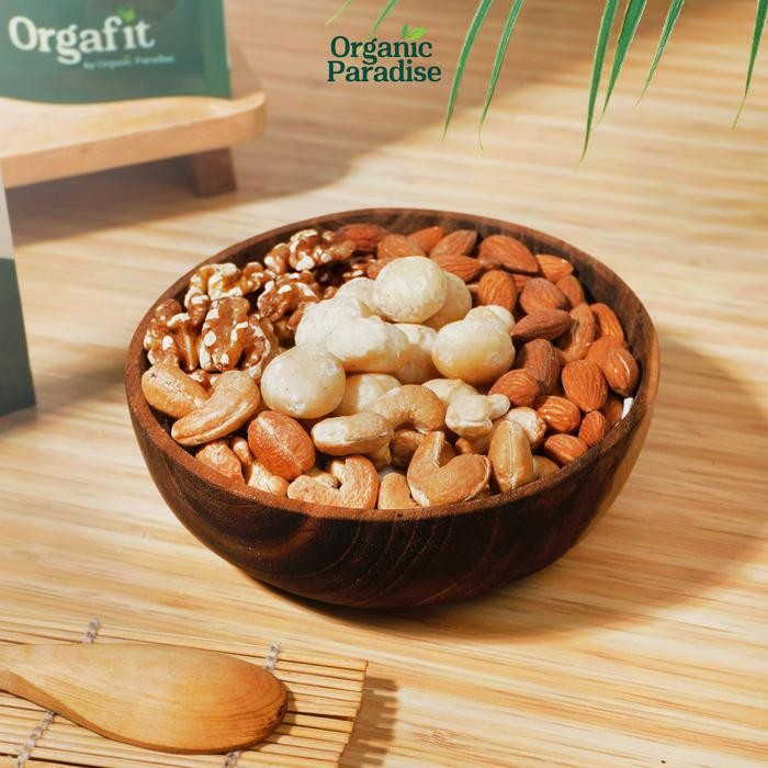 

Salted Mix Nut with Macadamia 500 gram / Kacang Mix Asin with Macadamia 500 gram Organic Paradise