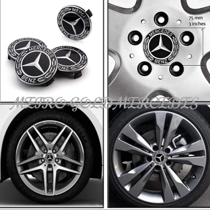 Diskon Dop Velg Emblem Mercedes Benz 75mm Dop Roda Mercy Original