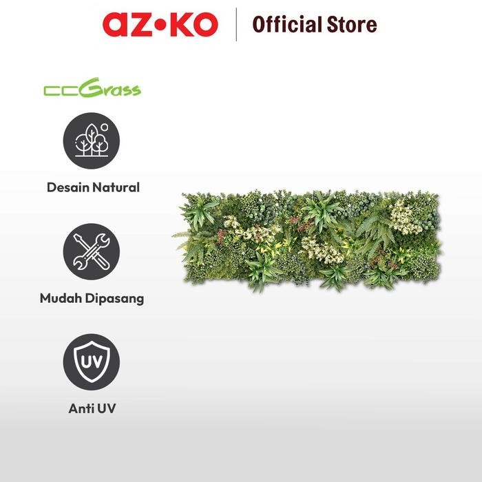 AZKO Cc grass Rhea Rumput Artifisial Dinding Tumbuhan Buatan Artificial Wall Grass Tanaman