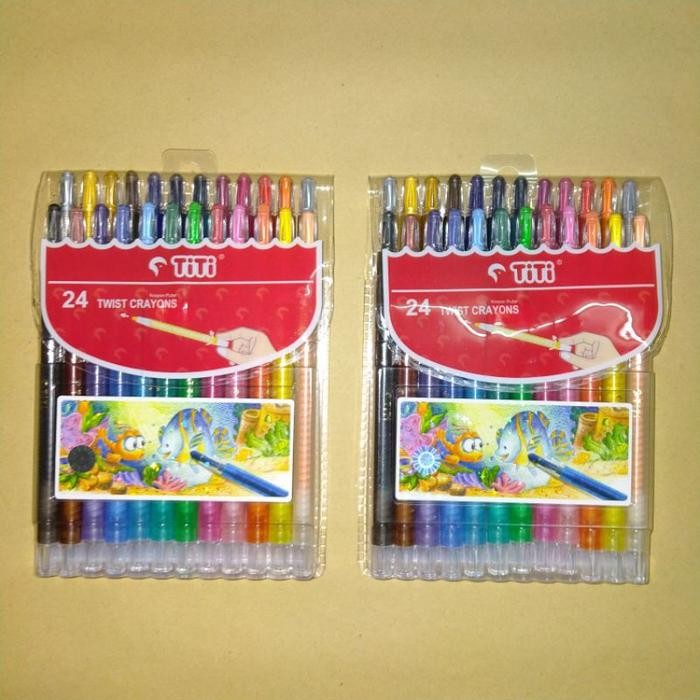

Khusus Grab! Krayon Putar Titi 24 Warna (Twist Crayons / Crayon Putar / Puter)