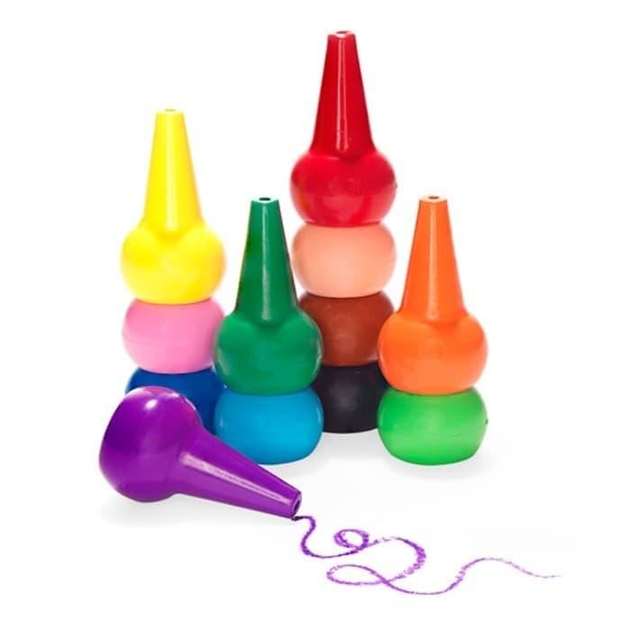 

Playon Crayon Primary Colors 12 Pcs / Non Toxic / Pensil Warna Anak